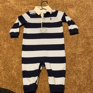 Ralph Lauren striped bodysuit size 9 months